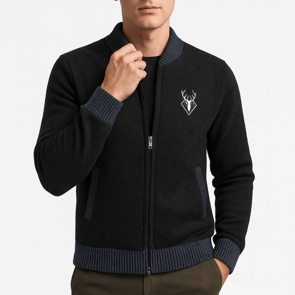 Paolo | Cardigan con zip lavorato a maglia per uomo